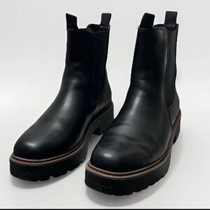 Dream Pairs Black Chelsea Lug Sole Ankle Boots